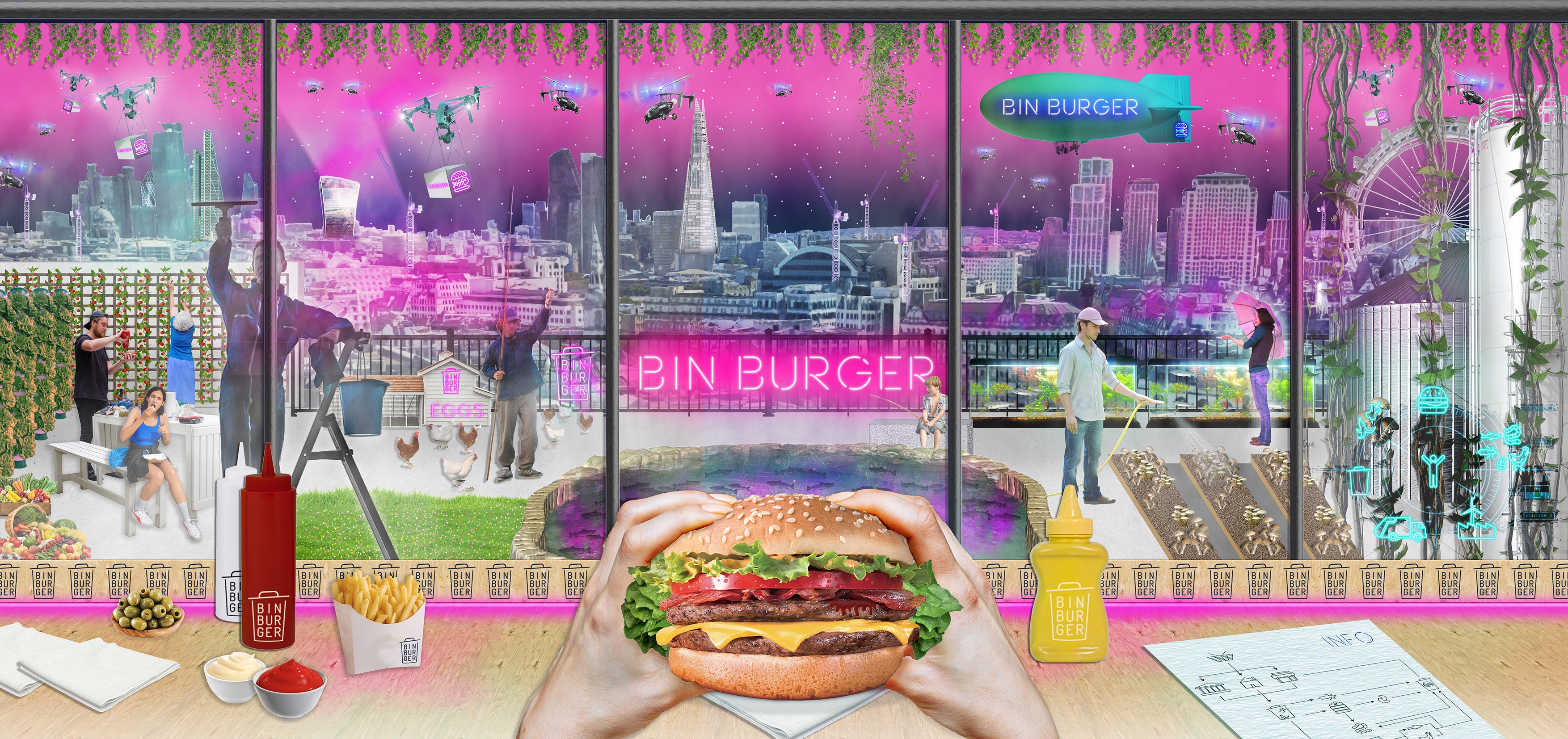 Bin Burger: Turning organic waste into food